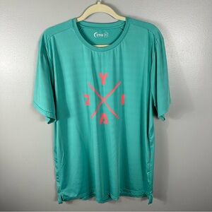 Zyia Active Performance Moisture Wicking Teal/Peach Shirt Men’s Size XL